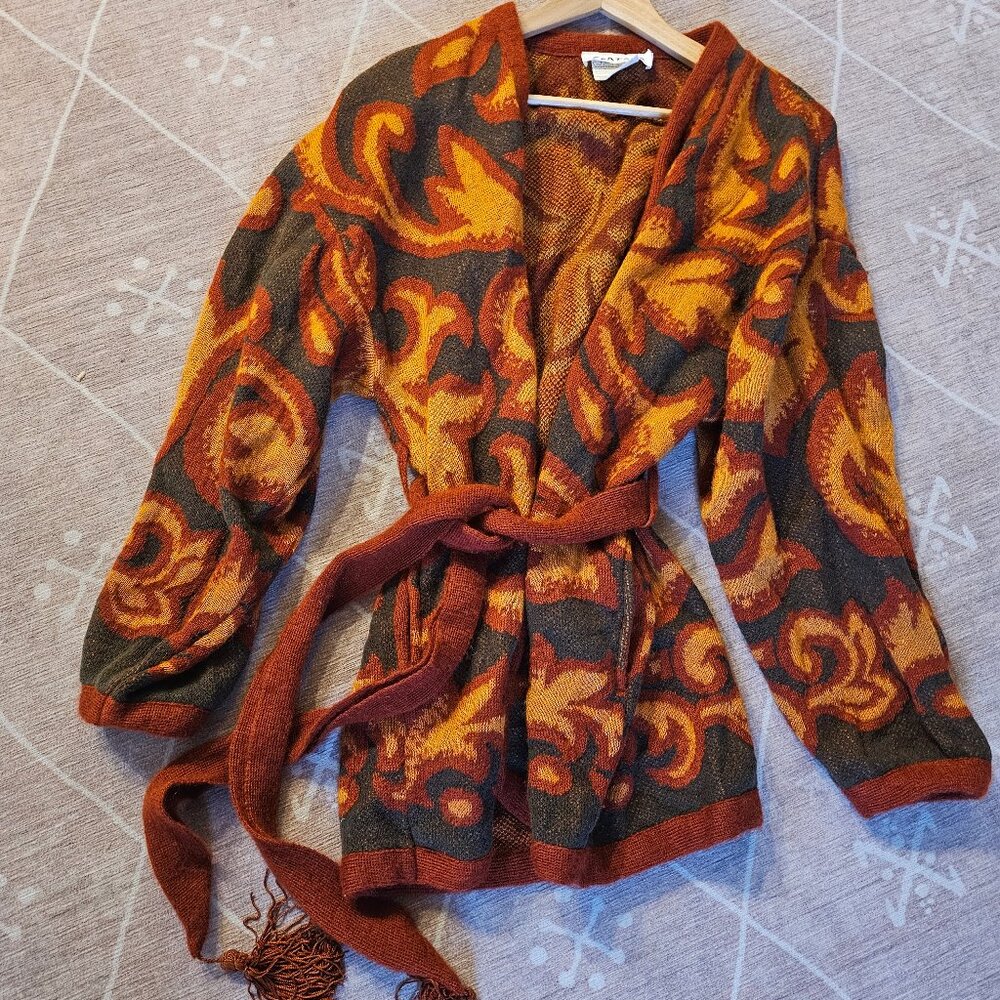 Vintage mohair blend wrap sweater